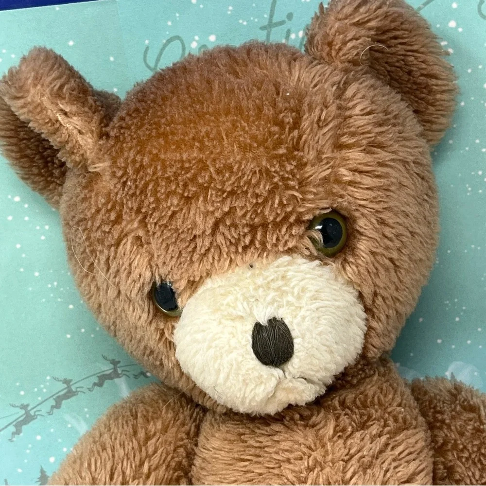 Vintage Jointed Plush Brown Tan Shelf Teddy Bear 12”